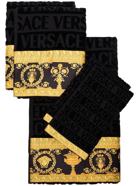 cotton versace towels|bathroom decor with versace.